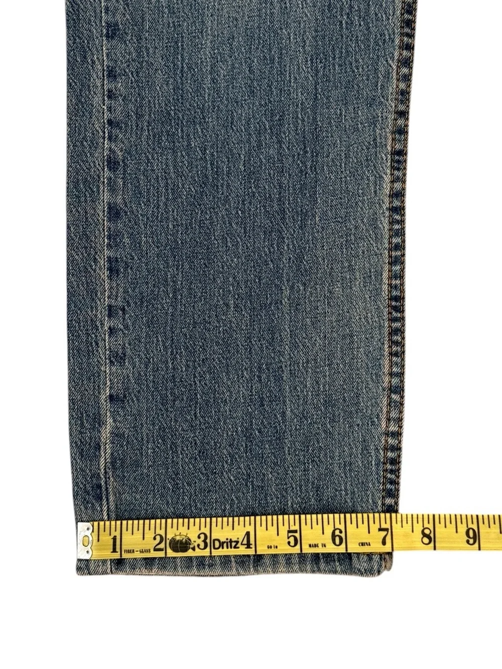 Levi’s 505 Straight Leg Jeans 30x32 Medium Wash Faded Stretch Denim Whiskering